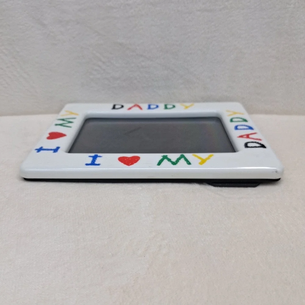 I Love (Heart) My Daddy Vintage Picture Frame Holds 3.5 x 5.25 Photo Colorful